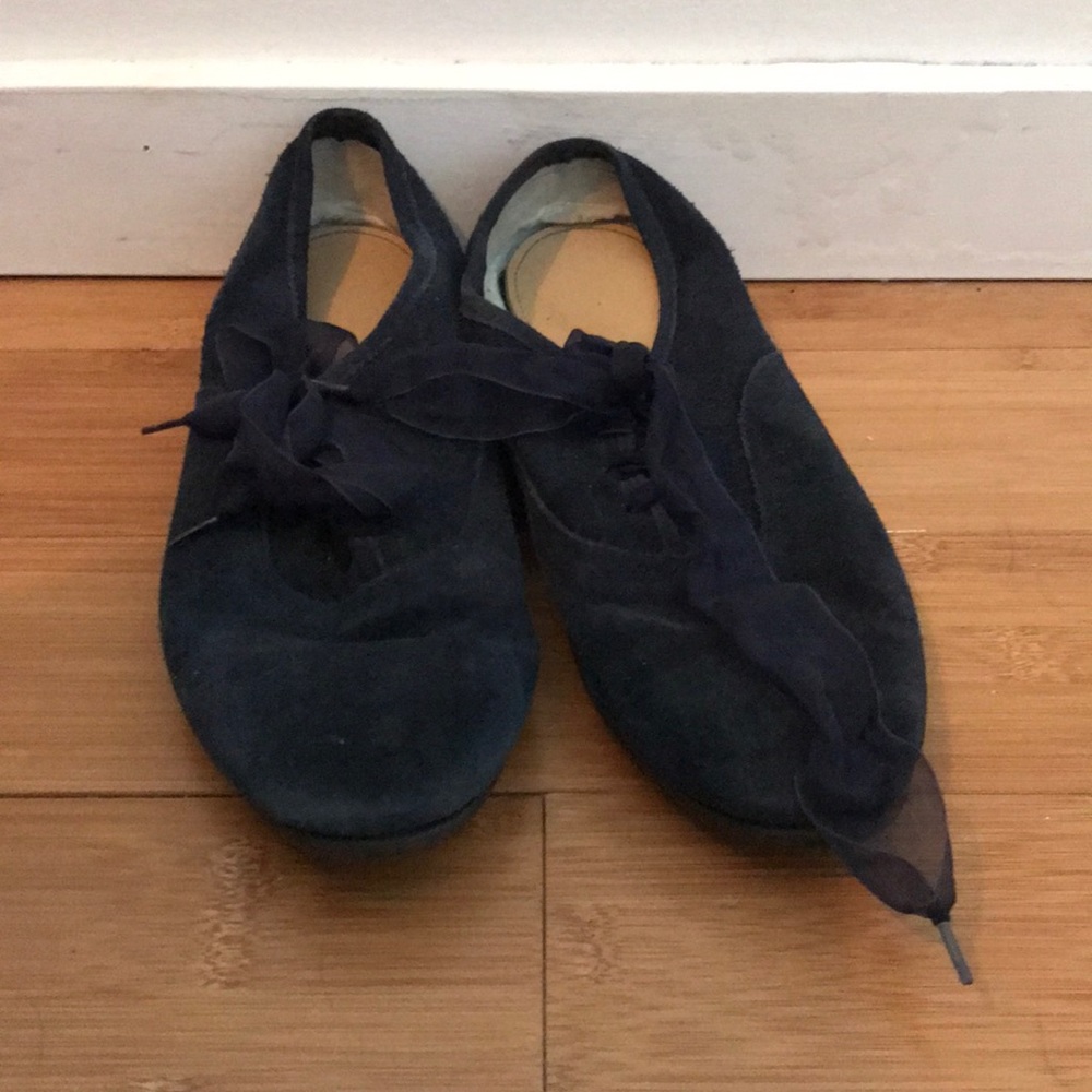American Apparel Blue Suede Oxfords